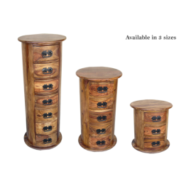 Indian.Drum Chest-7 Drw.MED
