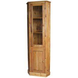 Reclaimed Pine Glazed Corner Cupbd 1 door