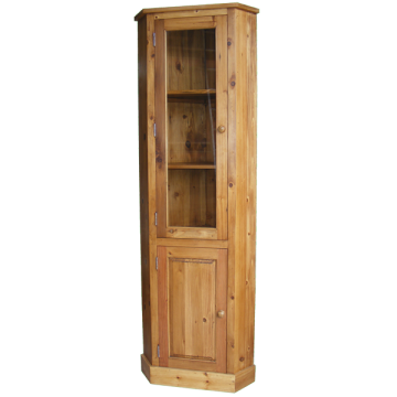 Reclaimed Pine Glazed Corner Cupbd 1 door