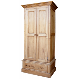 Reclaimed Bedroom Wardrobe Double with Drawer