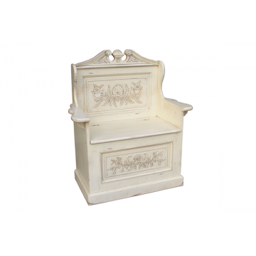 Edwardian 1 seat Hall Chair in Cream