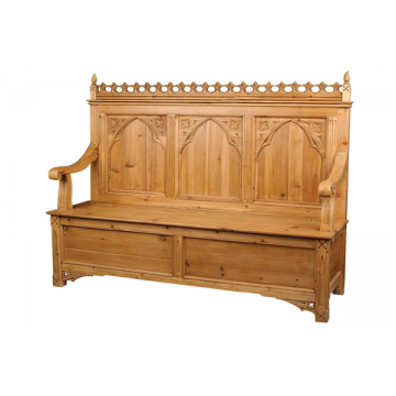 Gothic 3 Seat Reclaimed Settle